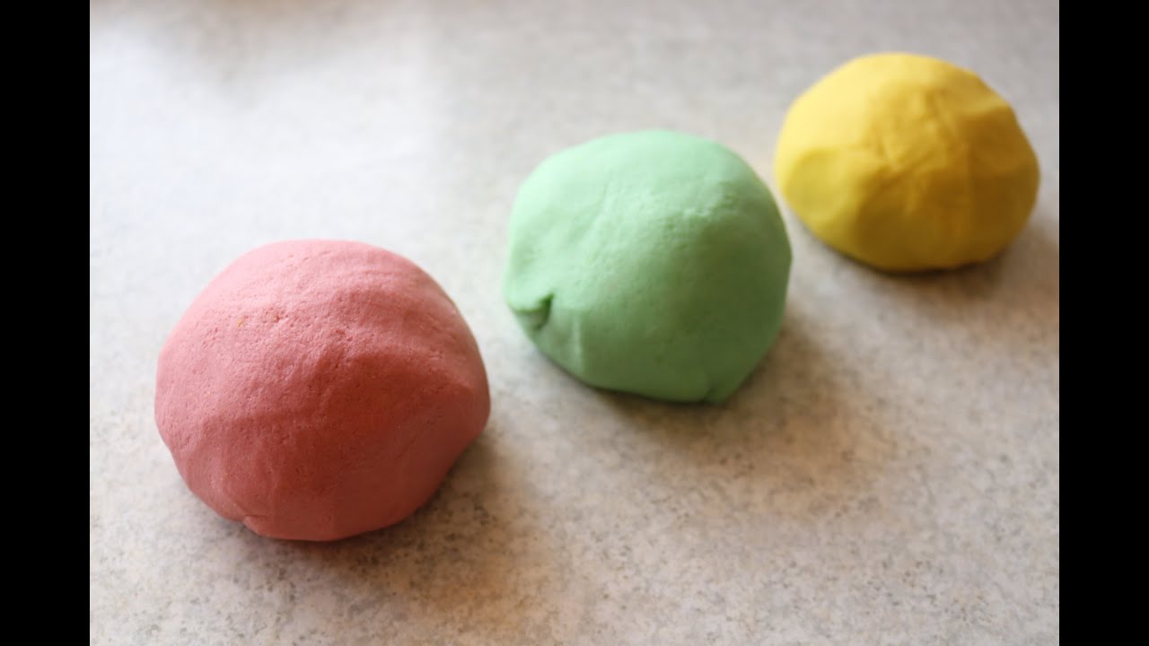 Easy, No Cook, No Bake Homemade Playdough - YouTube