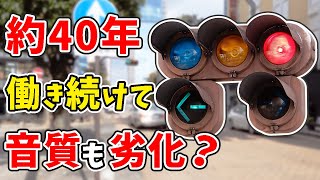 【信号機の音】約40年の活躍で音色も変化！？郡山市郡山駅前交番前交差点 (Traffic Light with Sound in Japan)