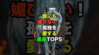 誰にも媚びない！孤独を愛する星座TOP5【4位5位はコメント欄】#占い#占い師#12星座占い#運気上昇#開運#ランキング