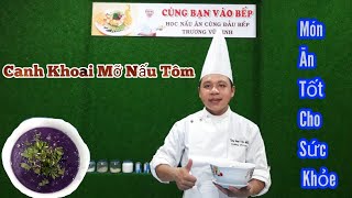 Cách Làm Món  Canh Khoai Mỡ Nấu Tôm Bằm √ đơn gian nhưng rất hiểu quả