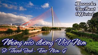 Karaoke Những Nẻo Đường Việt Nam Tone Nam | TAS BEAT