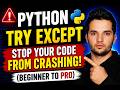Never Let Your Python Code Crash Again! (Try Except Guide) #18