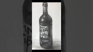 Pencil drawing Wine bottle ワイン瓶の描き方　#shorts