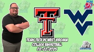 Texas Tech vs West Virginia 2/22/25 Free College Basketball Picks and Predictions | NCAAB Pick