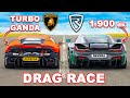 Lambo Huracan 1.800 dk v Rimac Nevera: DRAG RACE