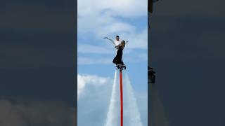 Part2:She thoroughly enjoyed this experience！#flyboard #watersport #watersports