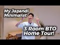 My Cozy Japandi Minimalist Home in Singapore (3 Room BTO Tour)
