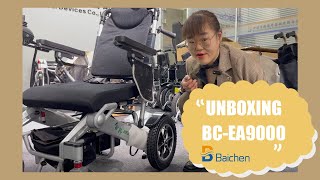 Baichen Unboxing BC-EA9000R Aluminum Alloy Electric Wheelchair | Experience the freedom of mobility