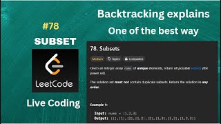 Subsets (LeetCode 78) | Full solution with backtracking examples | Interview | Study Algorithms