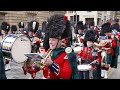 Military Pipes & Drums march down Edinburgh's Royal Mile [4KUHD]