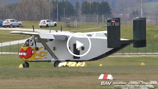 Short SC7 Skyvan - Pink Aviation Services OE-FDK - bumpy landing at Altenstadt Army Airfield