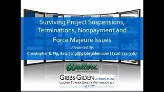 Surviving Project Suspensions, Terminations, Nonpayment, and Force Majeure Issues June 2020