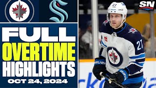 Winnipeg Jets at Seattle Kraken | FULL Overtime Highlights - October 24, 2024