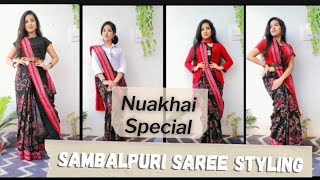 Sambalpuri Saree Styling \\ Nuakhai Special \\ Sambalpuri lookbook \\ Saree Styling \\ festive outfit