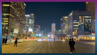 Insadong to Gwanghwamun in Seoul, Night Walk