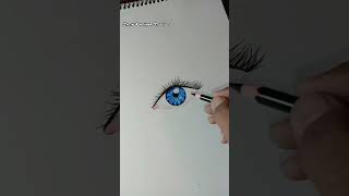 Realistic eye drawing : colour pencils drawing 👁️✨ #shorts #eye #drawing #viral