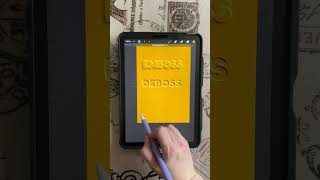 Embossed Text Effect in Procreate