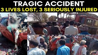 Tragic Accident in Gulbarga: 3 Lives Lost, 3 Seriously Injured in Car-Lorry Collision.