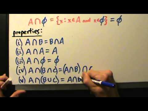 Intermediate Algebra Set Intersections Definition Properties 3