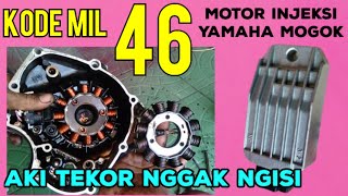 Mengatasi kode mil 46 Jupiter Z1, aki tekor motor mogok