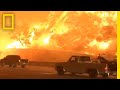 Watch Drivers Flee a Fire Engulfing California Freeway | National Geographic