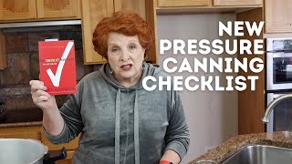 New Pressure Canning Checklist