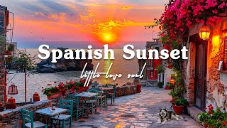 Sunset Seaside Cafe Ambience in Spain - Sweet Spanish Music | Bossa Nova Music f
