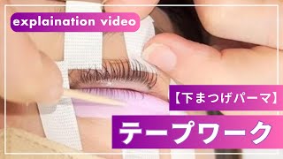 【動画解説】下まつげパーマの「テープワーク」解説動画｜アイラッシュ施術者のためのサイトBeauté（ボーテ）