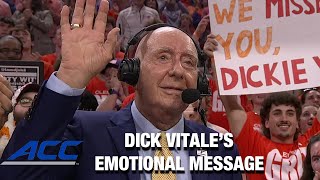 College Basketball Legend Dick Vitale's Emotional Thank You \u0026 Message