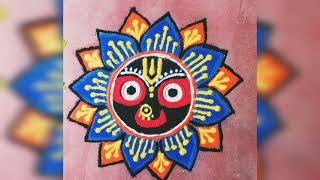 Shree Jagannath rangoli / panchuka muruja / kartika purnima rangoli / jagannath muruja design