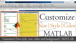 Change font size in MATLAB | Change font style & color in MATLAB | Change background color in MATLAB