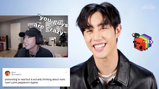 MARK TUAN REACTS HE REACTING THRIST TWEETS (funny)