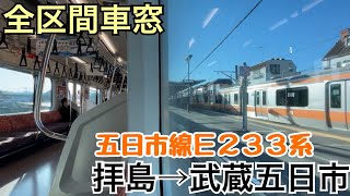 【全区間車窓】拝島→武蔵五日市《五日市線E233系》