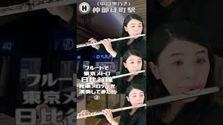 東京メトロ日比谷線の駅メロをフルートで演奏してみた②中目黒方面(上野・仲御徒町・秋葉原) #shorts