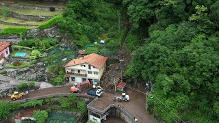 Maltempo, frana Careno di Nesso: le immagini dal drone