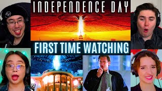 REACTING to *Independence Day* THIS IS AMAZING!!! (First Time Watching) Sci-fi Movies