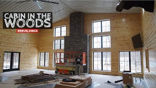 Cabin in the Woods 49: Installing Crown Molding, Cabinet hardware, and Chimney Stone