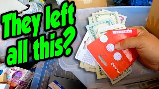 They left MONEY & GIFT CARDS in the locker I paid $1,800 for at the abandoned storage auction.