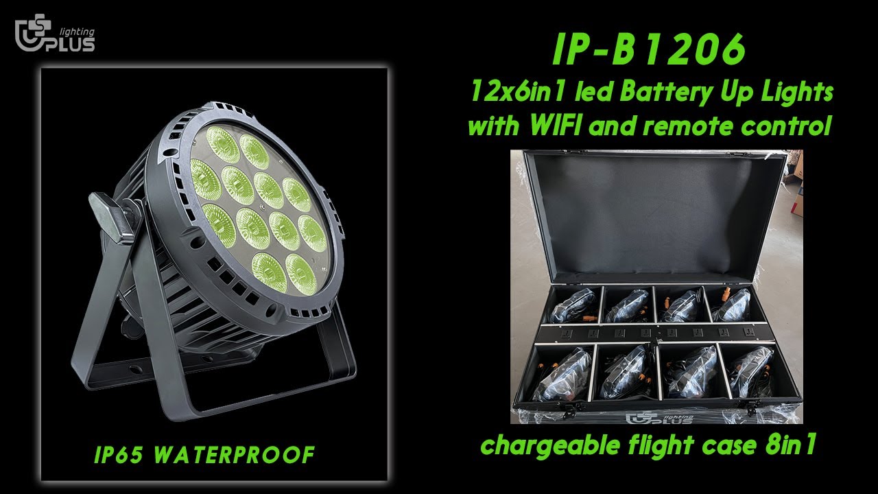 IP-B1206---IP65 Waterproof 12x6in1 Led Battery Up Lights - YouTube