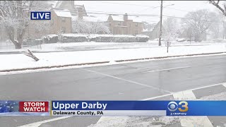 Snow Coming In Sideways In Delaware County
