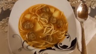 küftəli vermeşil supu|soup with meatballs