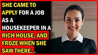 She Came To Apply For A Job As A Housekeeper In A Rich House, And Froze When She Saw There...