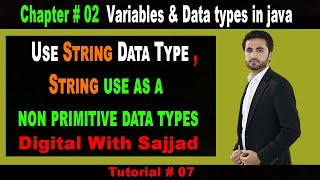 String use as non primitave data types in java || Urdu / Hindi | Java Tutorial 7