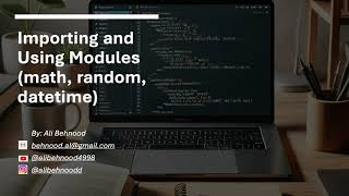 15 Importing and Using Modules: math, random, datetime - Python Crash Course