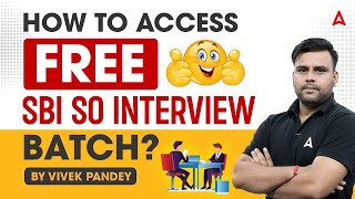 How to Access Free SBI SO Interview Batch? | By Vivek Pandey 🎓✨