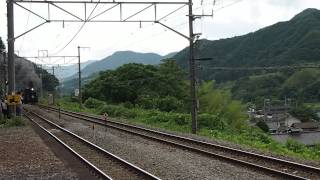 SLレトロ七夕水上号上牧駅通過