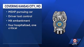 Missouri Highway Patrol pursuit in Kansas City ends in I-35 crash; 4 injured