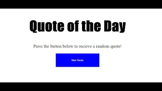 Random Quote Generator (Vanilla Javascript, HTML, CSS)