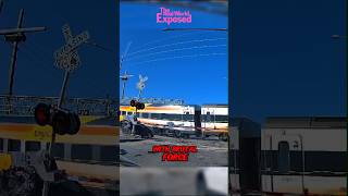 Shocking Moment: Brightline Train Collides with Car at Railway Crossing | Dashcam Footage #shorts