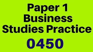 0450 Business Studies Paper 1 s18,Qp 11
